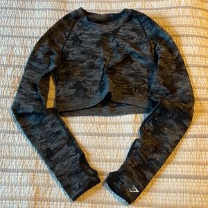 Gymshark Camo long sleeve crop